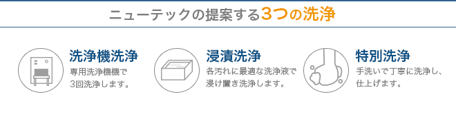 ニューテックの提案する3つの洗浄